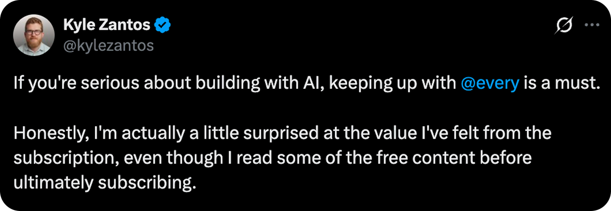 Agent-native tweet 1