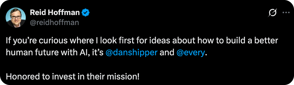 Agent-native tweet 2