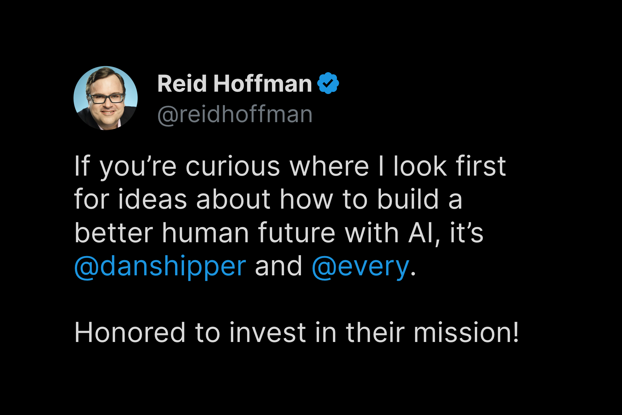 Customer testimonial