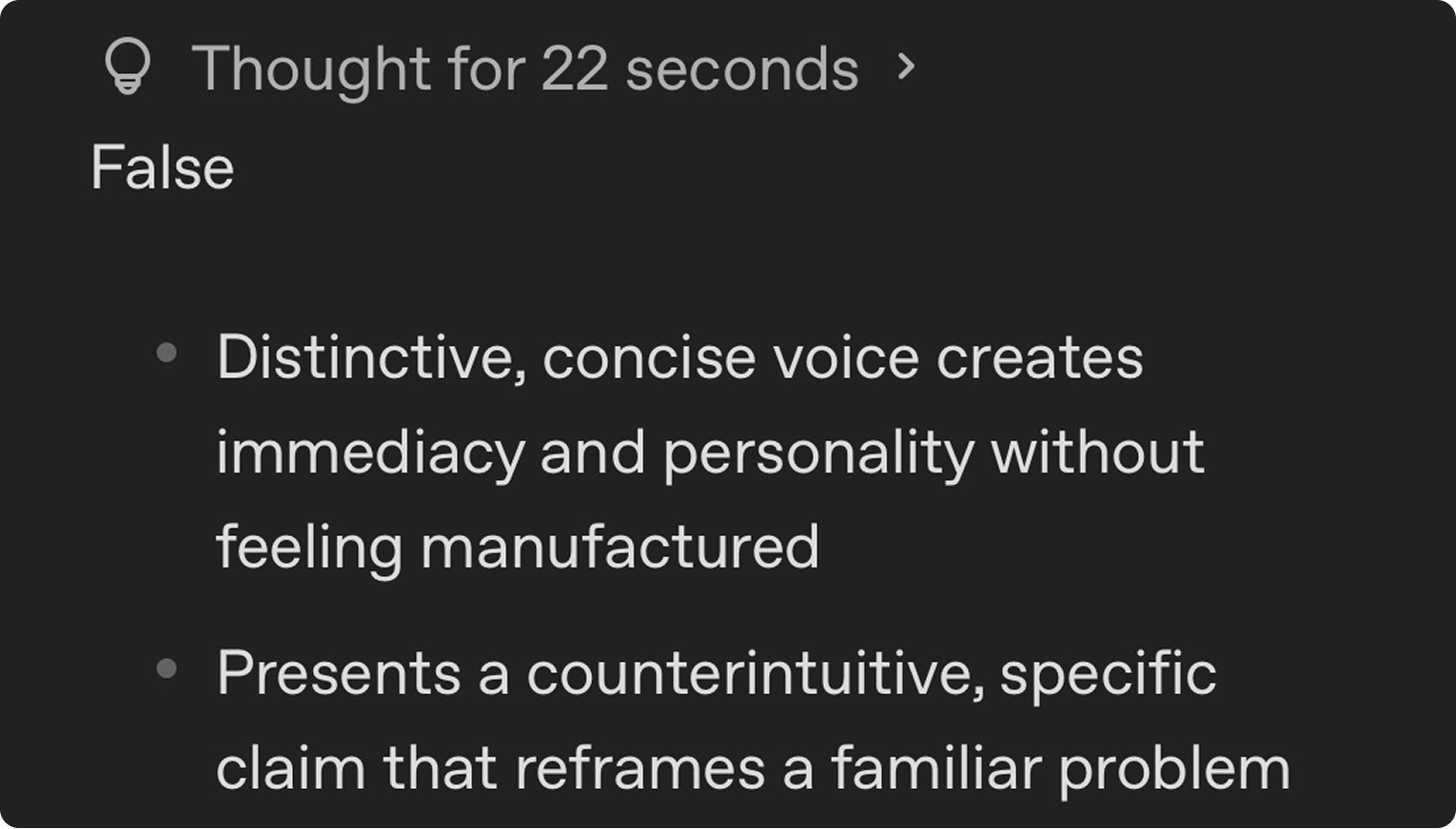 Good writing benchmark results